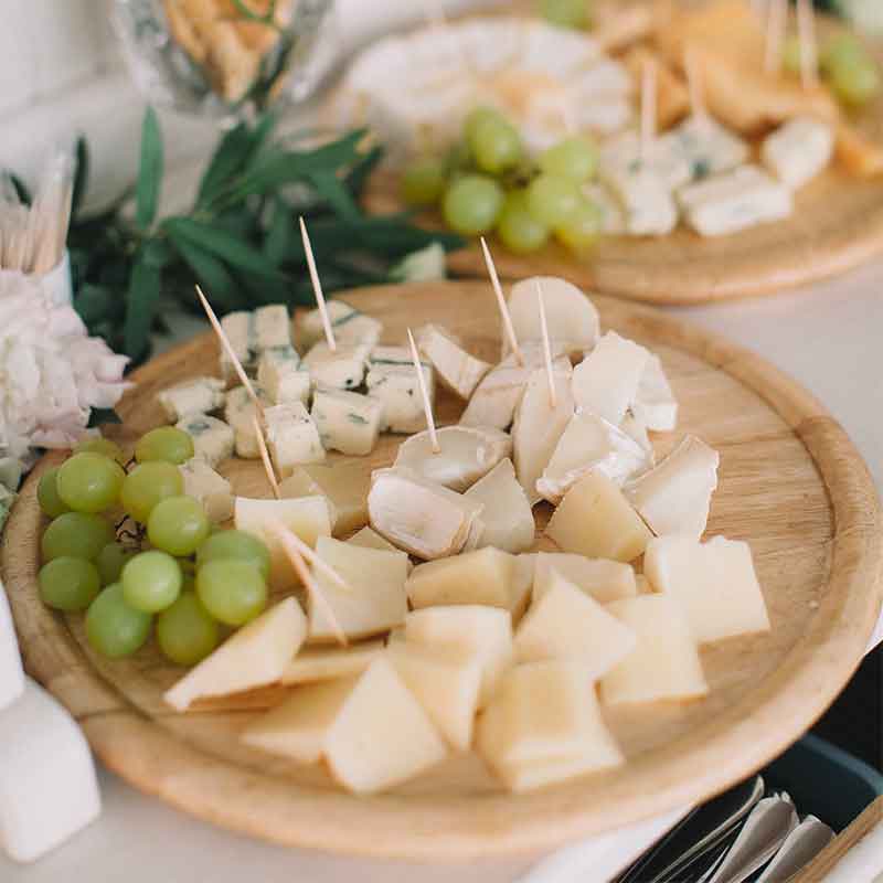 Platter of different cheese